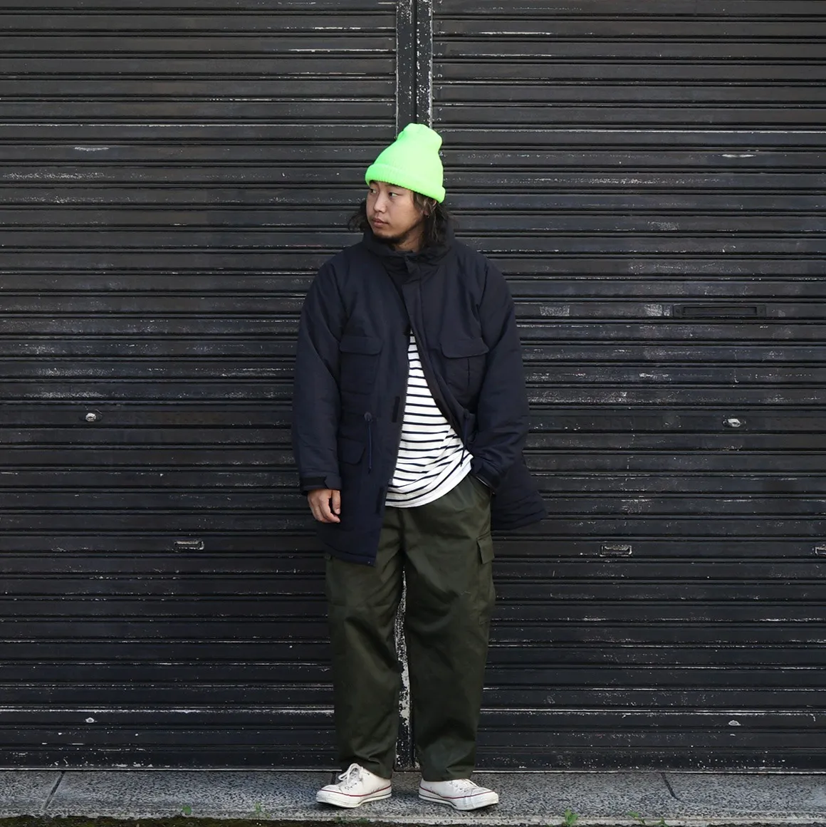 冬のマウンテンパーカー